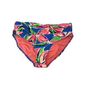 Catalina Yarn & Sea Bikini Bottom Colorful Floral Print Womens Medium